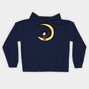 Moon and bassoon Kids Hoodie